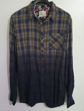 Sovereign Code Ombre Plaid Flannel Blue Size XXL